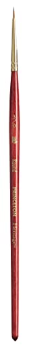 Princeton Heritage, Series 4050, Synthetic Sable Paint Brush for Watercolor, Round, 3/0 - size: Size 3/0