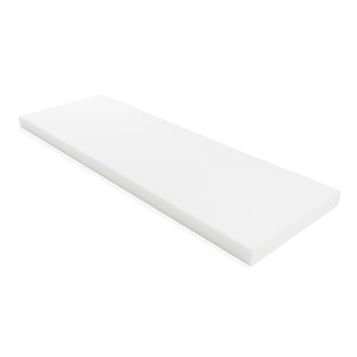GoTo Foam 3" Height x 24" Width x 72" Length 44ILD (Firm) Upholstery Cushion Made in USA - color: Firm, size: 3x24x72
