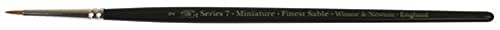 Winsor & Newton Series 7 Kolinsky Sable Miniature Watercolor Brush - Short Handle Round #2 | The World's Finest Watercolor Brush, Kolinsky Sable Hair, Rust-proof, Seamless Nickel Plated Ferrules, Hand-Made in England - size: #2, style: Mini Round