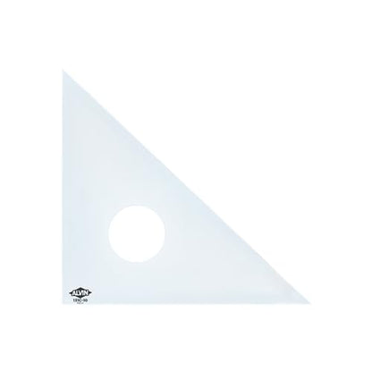 ALVIN 45-Degree/90-Degree 10" Clear Professional Acrylic Triangle Model 131C-10 Multipurpose Tool for Drafting Design and Architecture Great for Machining and Woodworking- 10" inch - size: 10", style: 45/90 Degree
