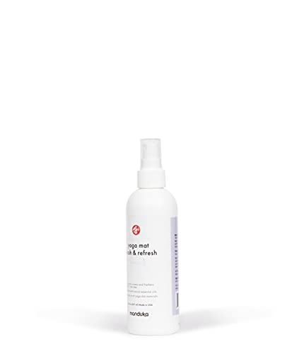 Manduka Yoga Natural Mat Wash and Refresh - 100% Natural, Essential Oils, Non Irritating, Pet Friendly, Fresh Scent, Lavender, 8oz (227ml) - color: Lavender, size: 8 Fl Oz (Pack of 1)
