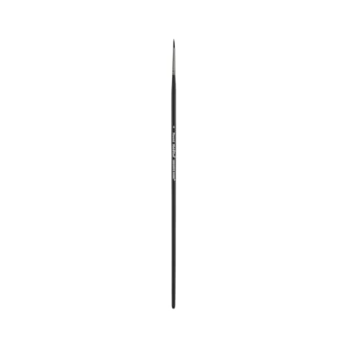 Black Swan Synthetic Red Sable Round Paint Brushes - Round Size # 4 - Professional Quality Long Handle Paint Brushes for Oil, Heavy Body Media and Acrylic - Artists of All Levels - size: Size 4