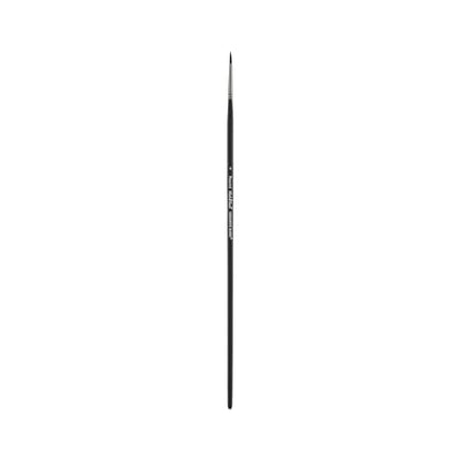Black Swan Synthetic Red Sable Round Paint Brushes - Round Size # 4 - Professional Quality Long Handle Paint Brushes for Oil, Heavy Body Media and Acrylic - Artists of All Levels - size: Size 4