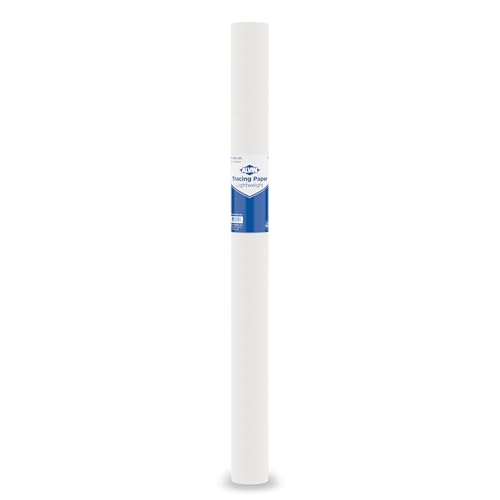 Alvin, Lightweight Tracing Paper Roll, White, Suitable with Ink, Charcoal, Felt Tip Pen, for Sketching or Detailing - 24 inches x 50 yards,1-inch Core - color: White - 50 Yards, size: 24"