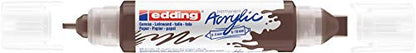 edding 5400 Acrylic 3D Double Liner, Chocolate Brown - color: Chocolate Brown Mat