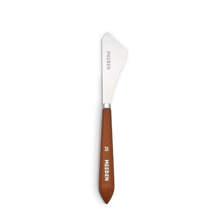 MEEDEN Artist Acrylic Palette Knife: 8.66" Flexible Stainless Steel Art Paint Scraper Knife with Wooden Handle for Color Mixing Spreading Painting, #25 - style: #25