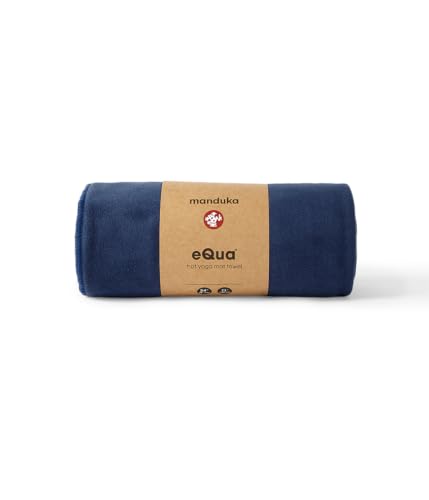 Manduka eQua Hot Yoga Mat Towel - 71" | Rapid Moisture Activated Grip | Ultra Soft Microfiber | Quick Dry | Lightweight, Travel Friendly Mat Layer | 71 x 24 inches | Midnight - color: Midnight, size: 71" x 24"