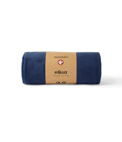 Manduka eQua Hot Yoga Mat Towel - 71" | Rapid Moisture Activated Grip | Ultra Soft Microfiber | Quick Dry | Lightweight, Travel Friendly Mat Layer | 71 x 24 inches | Midnight - color: Midnight, size: 71" x 24"