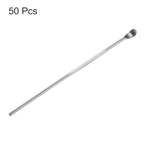 HARFINGTON 50 Pcs Wax Carving Tool 3" Easy to Hold and Engrave Stainless Steel Wax & Clay Sculpting Accessories Spoon Ear Removal Tool for Wax Molding Shaping Making