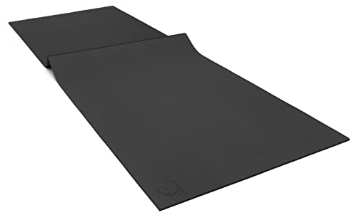 Koru Fold & Roll Yoga Mat - Patented Design, Cleaner Alternative to Traditional Yoga Mats, 6mm Thick, 7P Free, SGS Certified, 68" x 24" - color: Black / Gray