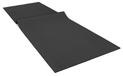 Koru Fold & Roll Yoga Mat - Patented Design, Cleaner Alternative to Traditional Yoga Mats, 6mm Thick, 7P Free, SGS Certified, 68" x 24" - color: Black / Gray