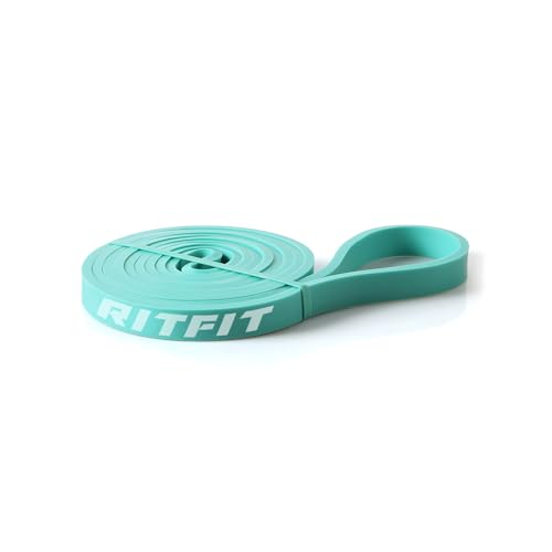 RitFit Pull Up Assist Band in Natural Latex for Stretching and Mobility - color: Aqua