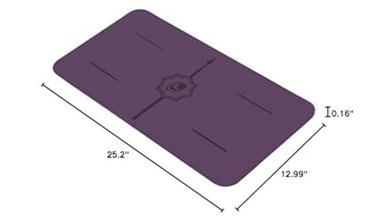Liforme Yoga Pad - Revolutionary Alignment System, Advanced Non-Slip Grip | Eco-friendly, Non-Toxic, Sweat-Resistant, 4.2mm thick pad for knee, elbow and hand support during Yoga, Free Yoga Bag - color: Purple