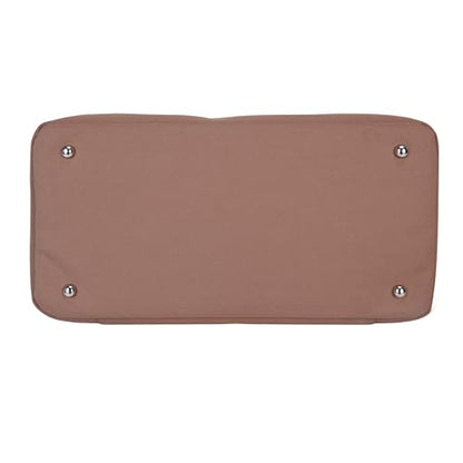 Jessica Simpson Countryside Weekender Duffel 100% Polyester Drop Bottom Bag - color: Mocha Mousse