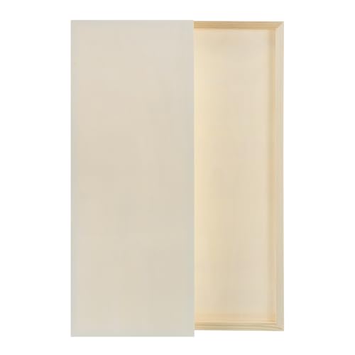 MECCANIXITY 6 Pack Wood Canvas Boards, 8x20 Inch Art Canvases Square Unfinished Wood Panel for Painting, Crafts, DIY Projects, Pouring Art - size: 8x20 Inch