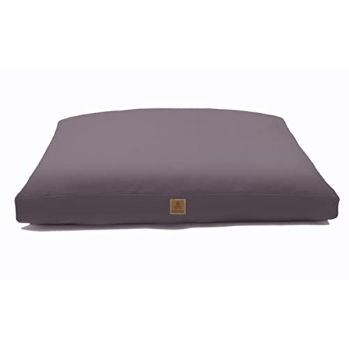 Zabuton Meditation Mat (36"×28"×2") Luxurious Meditation Cushion for Kneeling Sitting Large Floor Pillow Zafu/Bench-Washable Cotton Cover 100% Organic Cotton Filling (Dark Grey) - color: Dark Grey