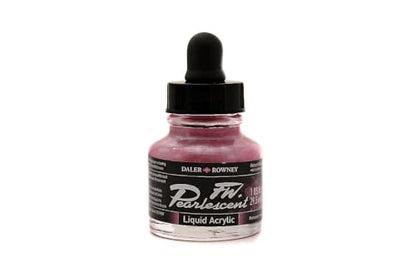 Daler Rowney FW Pearlescent Liquid Acrylic Bottle, Platinum Pink, 1 oz