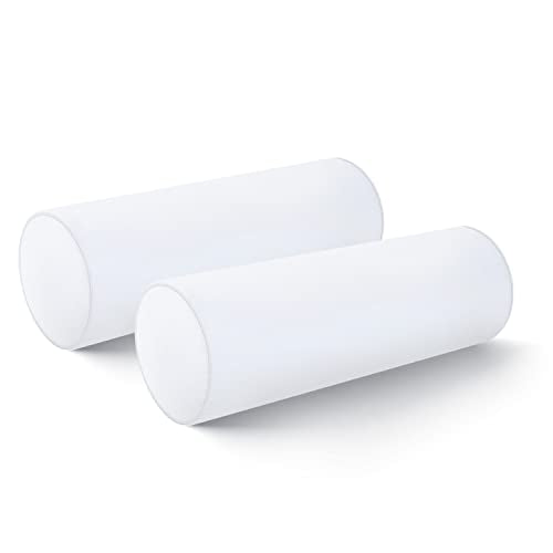 Hofdeco Premium Bolster Pillow Insert, Set of 2, 9"x26" (for Cover Size 8"x24") Water Resistant Synthetic Down Alternative Sham Stuffer for Patio, Bench, Garden, Poolside, White - color: 9"x26" X2, size: 9"x26"
