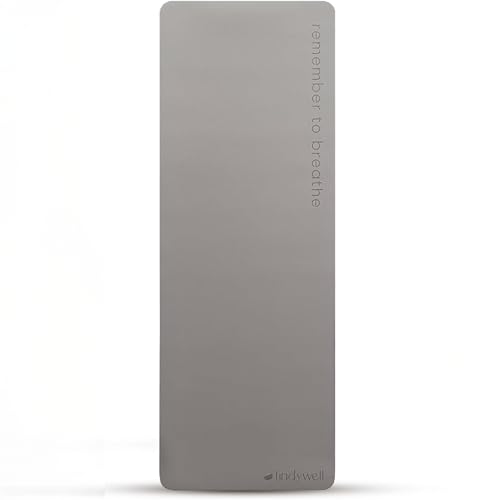 Lindywell Pilates Yoga Workout Mat Non Slip 6mm, 8mm, 10mm Thick - 6ft x 26in - color: Charcoal, size: 6mm