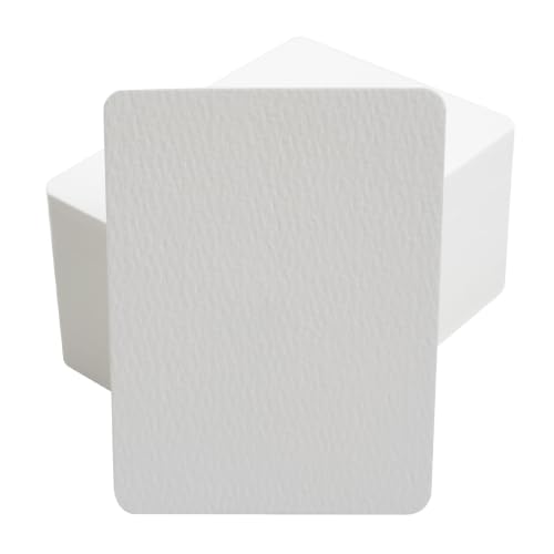 Moriquill 100 Watercolor ATC Cards, 300gsm Cold Press with Cotton Fibers | 2.5 x 3.5 in Artist Trading Cards with Rounded Corners for Painting, Journaling, Scrapbooking and Mixed Media - size: 2.5x3.5