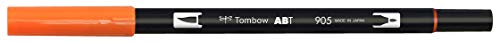 Tombow Dual Brush Pen, Abt, No. 905 (AB-T905) - color: 905 Orange