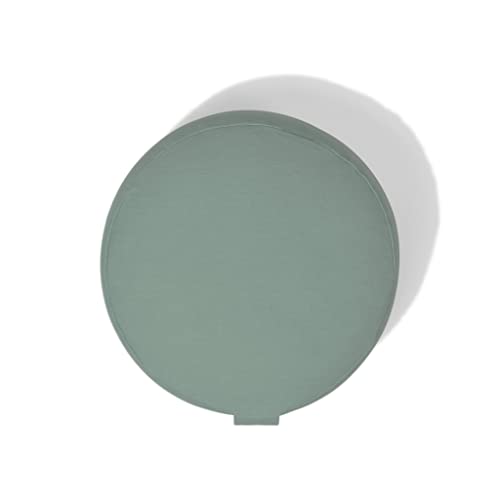 renoo Round Organic Meditation Cushion Zafu - Buckwheat Meditation Pillow for Yoga and Mindfulness - Adjustable Height - Floor Cushion - GOTS Certified Cotton Washable Cover - 13x7 - seafoam - color: Seafoam