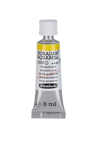 Schmincke - HORADAM® AQUARELL - finest artists' watercolours, aureole clay - 5 ml - color: 208 aureolin hue, size: 0.17 Fl Oz (Pack of 1)