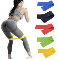 Edemsport Resistance Latex Loop Bands Set of 5 – Exercise Bands for Yoga, Pilates, Strength Training, Rehab & Home Workouts - color: PINK/PURPLE