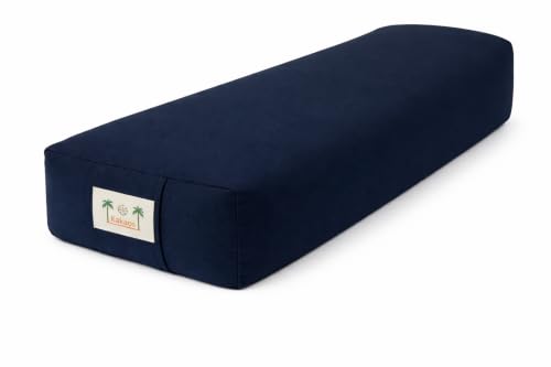 Kakaos Small Rectangual Yoga Bolster | Cotton Cover - color: Navy