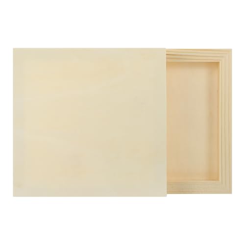 MECCANIXITY 6 Pack Wood Canvas Boards, 6x6 Inch Art Canvases Square Unfinished Wood Panel for Painting, Crafts, DIY Projects, Pouring Art - size: 6x6 Inch