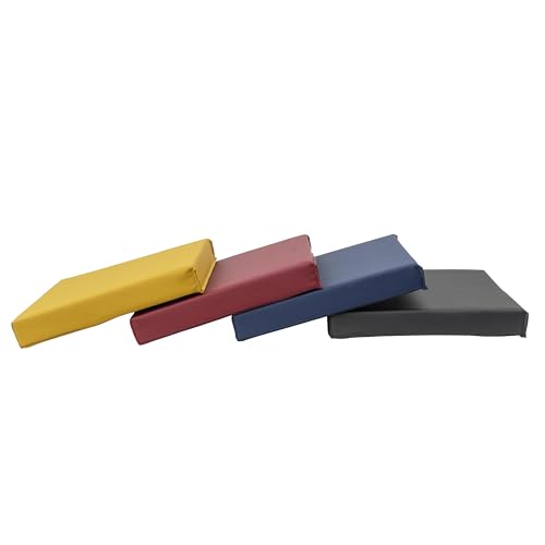 FDP SoftScape 12 inch Square Toddler Floor Cushions with Handles Flexible Seating for Daycare, Preschool, Playroom 1.5 inch Deluxe Foam (4-Piece) - Volcano - color: Volcano