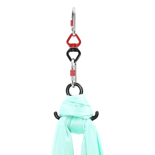 Aerial Yoga Hammock, 440 lbs Capacity Ceiling Mounted Aerial Silks Kit with 360° Swivel, Polyester Fabric for Home Gym Studio, 16.4ft - color: Green, size: 6M/19.68FT