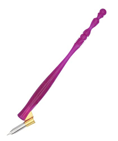 Gullor Oblique Calligraphy Dip Pen Nib Holder with 33 Nibs, Purple - color: Purple