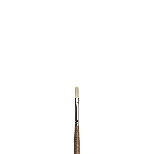 Winsor & Newton Artists' Oil Synthetic Brush, Flat #2 | Synthetic Flagged Bristles, Excellent Color Carrying Capacity, Handmade in England, For Oil Paint - style: Flat #2
