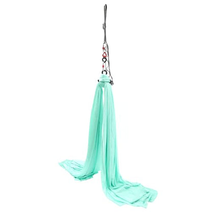 6m Yoga Stretching Rope Aerial Yoga Practice Polyester Strap Yogas Hammock Practice Kit for Fitness Gymnastics Dance Ballet, Green