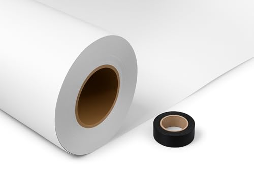 Denny Mfg Seamless Paper Backdrop for Photoshoot, True White, 86 in x 36 ft | Photography Backdrop, Matte Finish for Portraits, Product Photos and Video Shoots, with Free Roll Gaffer Tape (2 in x 13 ft) - color: True White, size: 86 in x 36 ft