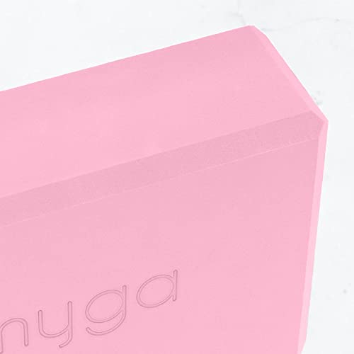 MYGA Yoga Block,Lightweight EVA Foam Yoga Brick,High Density Non-Slip Block for Yoga Poses, Pilates, Balance and Flexibility - color: Dusty Pink, size: One Size (Pack of 2)