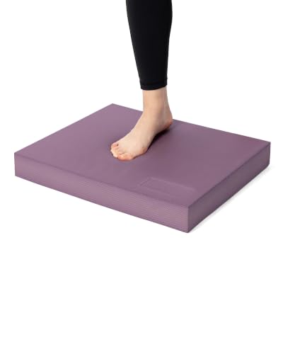 StrongTek Foam Balance Pad, Extra-Wide 19 x 15.8 x 2.4 in, Non-Slip TPE - color: Purple