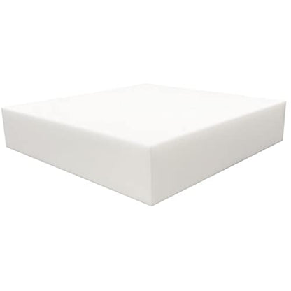 FOAMYFOAM High Density 4 inch Thick, 24 inch Wide, 24 inch Long Upholstery Foam, Cushion Replacement - size: 4" x 24" x 24" (1 Pack)