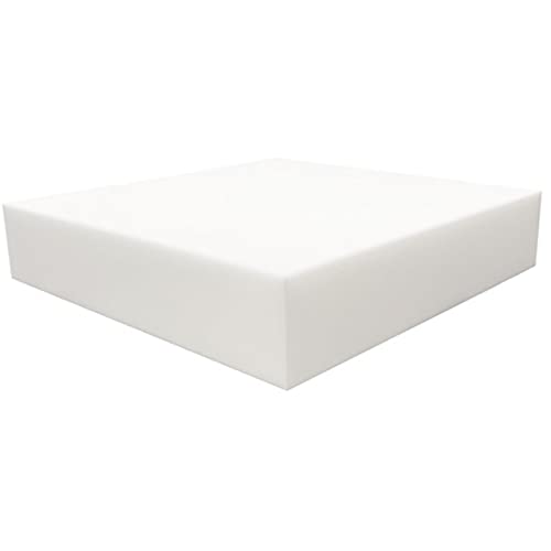 FOAMYFOAM 6Pack High Density 4 inch Thick, 24 inch Wide, 24 inch Long Upholstery Foam, Cushion Replacement - size: 4" x 24" x 24" (6 Pack)