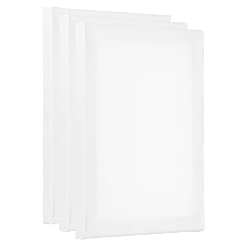 PATIKIL Paint Canvases Panel for Painting, 3 Pack 7x9 Inch Rectangle Wood Frame Stretched Blank Art Board Panels for Acrylic, Oil, Tempera Painting, White - size: 7x9 Inch