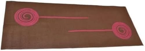 Bean Products Yoga Mat for Exercise - Non Slip Thick Comfortable Workout Floor Mat for Adults and Kids - Eco Friendly Foldable Yoga Mat for Yoga, Pilates, Gym and Stretching - color: Lollipop, size: Kids (60" x 24")