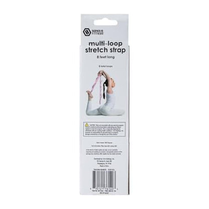 Multi-Loop Stretch Strap for Flexibility & Mobility - 96" x 1.5", Durable Polyester, 8 Loops for Targeted Stretching