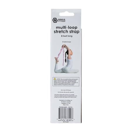 Multi-Loop Stretch Strap for Flexibility & Mobility - 96" x 1.5", Durable Polyester, 8 Loops for Targeted Stretching