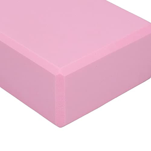 Yoga Blocks, Premium EVA Foam Non Slip Yoga Blocks 2 Pack Pink Provides Stability Support for Yoga Pilates Meditation 15 x 22.5 x 7.5cm