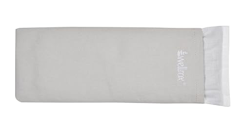 Wellrox Weighted Eye Pillow - Flaxseeds & Lavender Eye Pillow Weighted for Restorative Yoga, Meditation & Stress Relief (Natural, Scented) - color: Natural