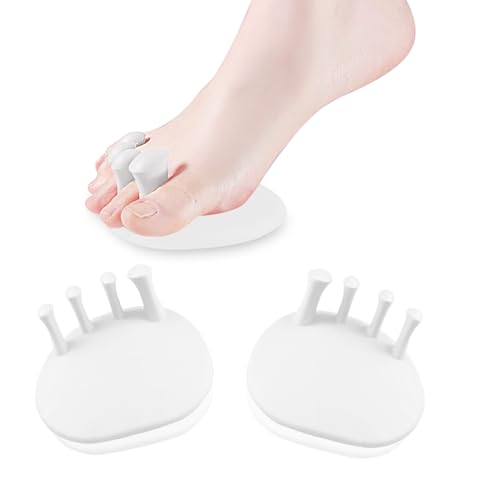 Toe Separators for Overlapping Toes Women,White Calf Trainer Toe Separators for Women,Multifunctional Bunion Corrector Thin Leg Exerciser,Suitable for Having Plantar Fasciitis,Bunions,Other Foot Pain - color: 3-white