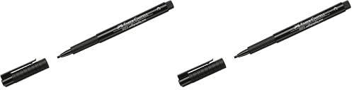 Faber-Castell 167599 2.5 mm B Pitt Artist India Ink - Black (Pack of 2)