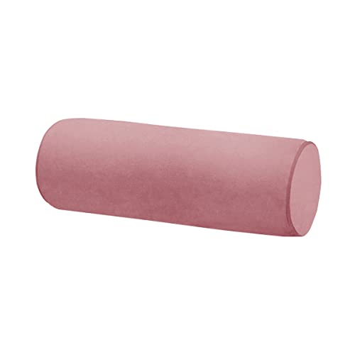 Neck Roll Pillowcases Velvet Cylindrical Pillow Covers 16"x6" with Hidden Zipper for House Home Decor Neck Roll Pillow Cervical Neck Roll Memory Pillow Cylinder Round Cushion (Pink, 16x6) - color: Pink