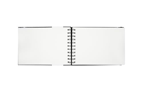 Creo Crafts SketchO WireO Sketchbook A5 Landscape - Spiral Bound Hardcover, 128 Pages (64 Sheets), 140 GSM Natural Shade Acid-Free Paper for Acrylic, Gouache, Sketching & Journaling - size: A5